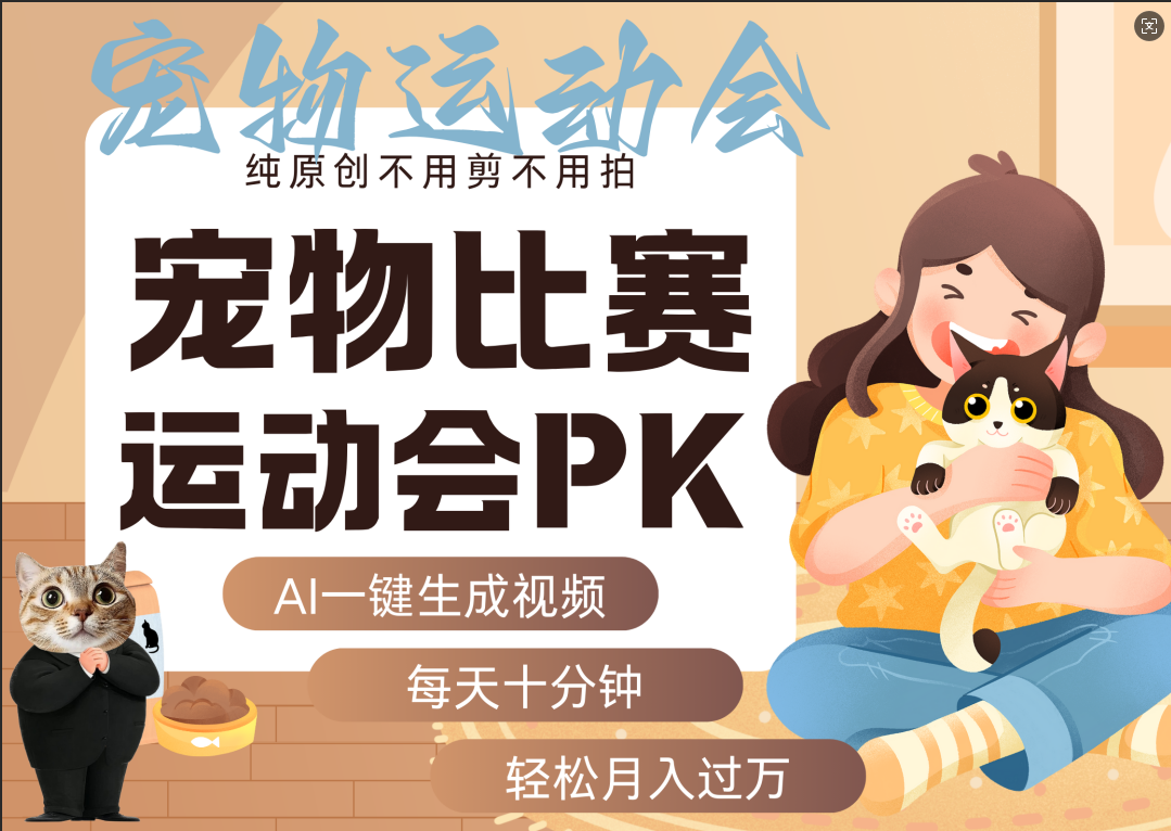 AI萌宠运动员跳水 射击  篮球  足球比赛   每天十分钟 附详细提示词文案库  代替做素材 卖提示词 卖虚拟资料  卖宠物产品 做宠物私人定制产品  带徒弟 带陪跑 卖课  创作者分成 月入5W+创业之家-网创项目资源站-副业项目-创业项目-搞钱项目创业之家