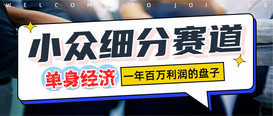 单身经济赛道，一天1000+创业之家-网创项目资源站-副业项目-创业项目-搞钱项目创业之家