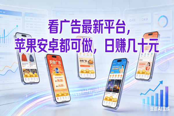 看广告最新平台，苹果安卓都可做，日赚几十元创业之家-网创项目资源站-副业项目-创业项目-搞钱项目创业之家