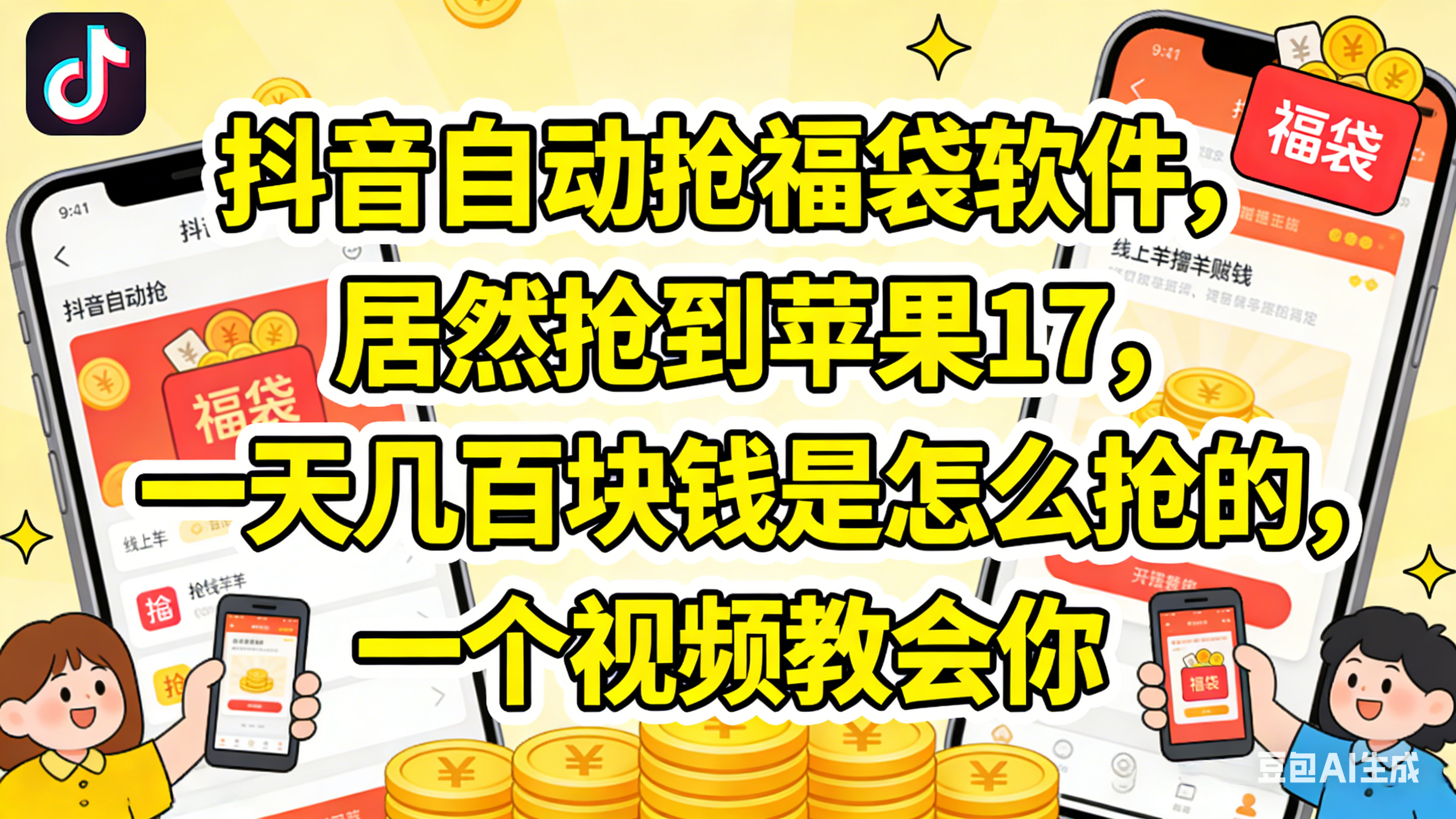 抖音抢福袋，居然抢到苹果17，一天几百块钱是怎么抢的，一个视频教会你创业之家-网创项目资源站-副业项目-创业项目-搞钱项目创业之家