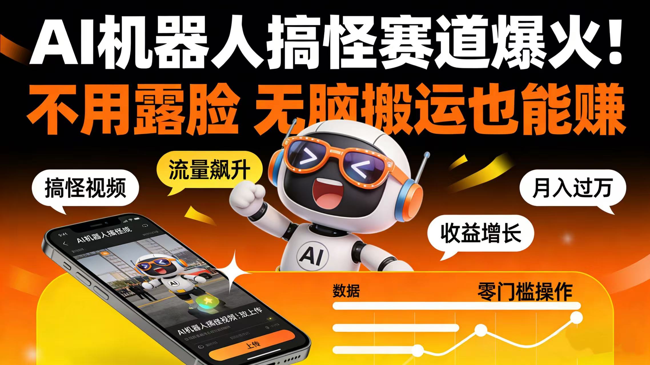AI 机器人搞怪赛道爆火！不用露脸 无脑搬运也能赚创业之家-网创项目资源站-副业项目-创业项目-搞钱项目创业之家