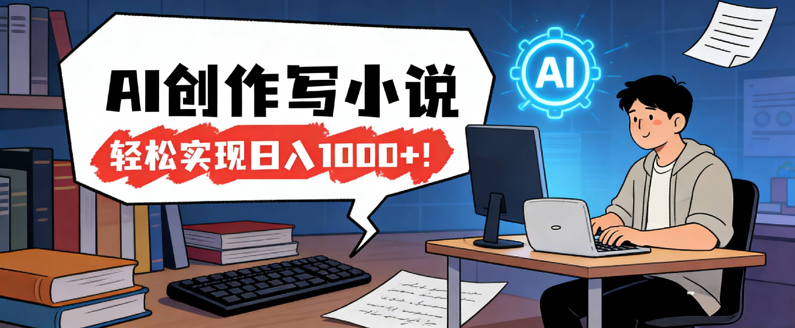 26年最新风口项目，AI工具创作写小说，轻松实现日入1000+创业之家-网创项目资源站-副业项目-创业项目-搞钱项目创业之家