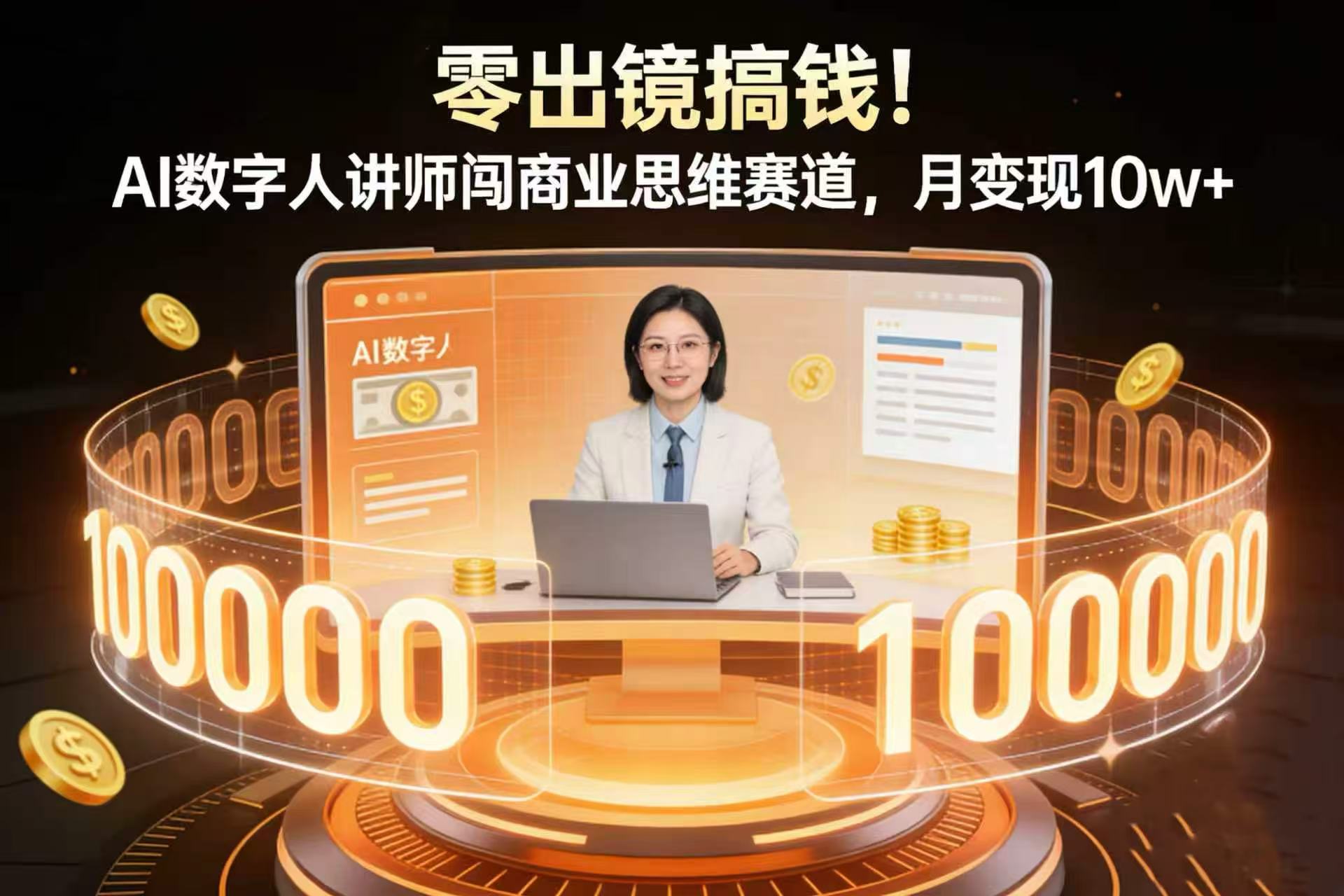 零出镜搞钱!AI 数字人讲师闯商业思维赛道,月变现 10w+创业之家-网创项目资源站-副业项目-创业项目-搞钱项目创业之家