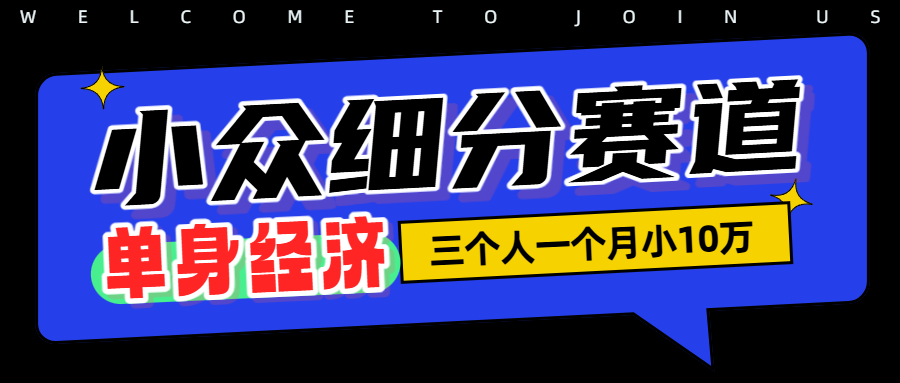 小众流量掘金，三个人一月小10W创业之家-网创项目资源站-副业项目-创业项目-搞钱项目创业之家